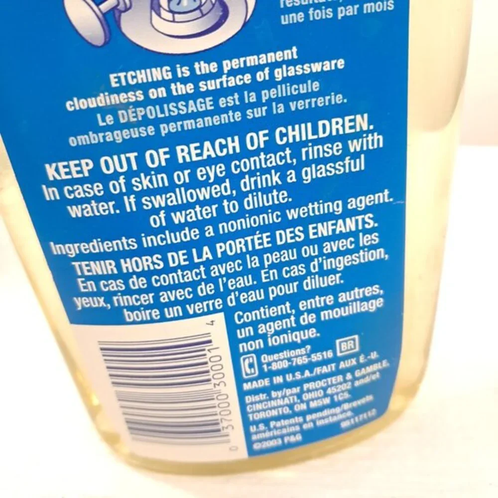 Cascade Crystal Clear‎ Pure Rinse Formula plus Shine shield dishwasher aid 2003